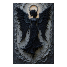 Ethereal Angel Silhouette ポスター