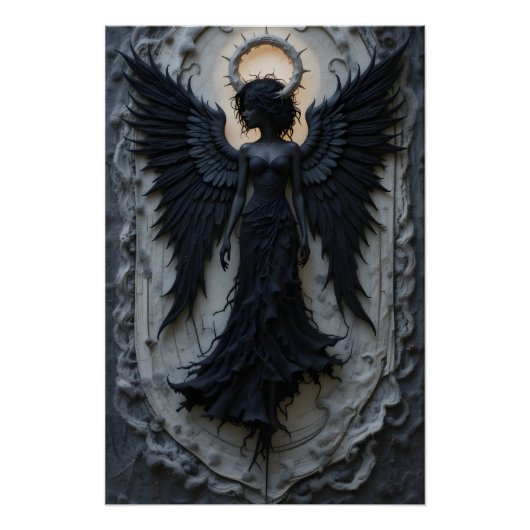 Ethereal Angel Silhouette ポスター (正面)