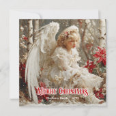 Ethereal angelic angel red gold festive shining  シーズンカード (正面)