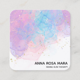 *~* Ethereal AP46マジカルグリッター抽象芸術QRロゴ スクエア名刺