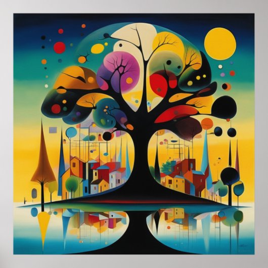 Ethereal Arboretum – 印刷可能なウォールアートデザイン ポスター (正面)