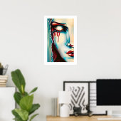 Ethereal Art Shimmeryの女性 ポスター (ホームオフィス)