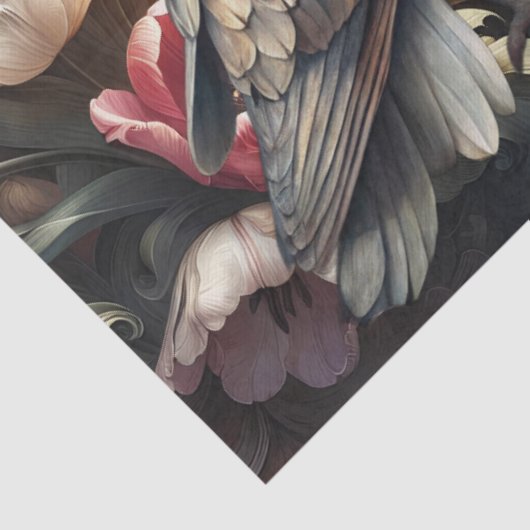 Ethereal Baroque Florals & Owls Decoupage Paper 薄葉紙 (詳細)