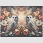 Ethereal Baroque Florals & Owls Decoupage Paper 薄葉紙 (正面)