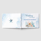 Ethereal Beach Starfish & Sand Dollar Wedding  ゲストブック (全面)