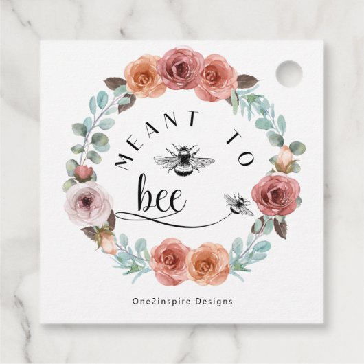 Ethereal、Beeに意図されて、赤面桃フローラ フェイバータグ (裏面)