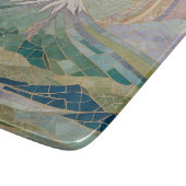 Ethereal Bloom: Pastel Mosaic Volcano in Spring カッティングボード (角)