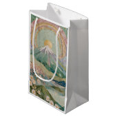 Ethereal Bloom: Pastel Mosaic Volcano in Spring スモールペーパーバッグ (正面アングル)