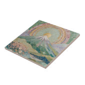 Ethereal Bloom: Pastel Mosaic Volcano in Spring タイル (側面)
