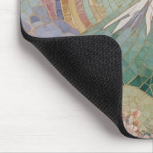 Ethereal Bloom: Pastel Mosaic Volcano in Spring マウスパッド (コーナー)