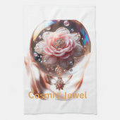 Ethereal Blossom：魔法の宝石 キッチンタオル (縦)