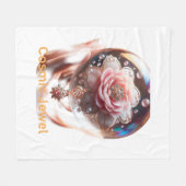 Ethereal Blossom:魔法の宝石 フリースブランケット (正面(横))