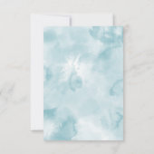 Ethereal Blueと金ゴールドRSVPとMeal Choice 出欠カード (裏面)