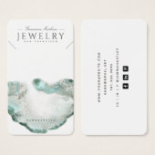 Ethereal Blue Agateネックレスディスプレイカード (正面&裏面)