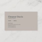 Ethereal Blue and Purple Floral Border Gold Frame 名刺 (裏面)