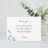 Ethereal Blue Flowers Orthodox Christian Baptism   サンキューカード (スタンド正面)