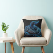 Ethereal Blue Serpent | Mystic Fantasy Snake Decor クッション (椅子)