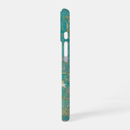 Ethereal Blue Sky and Botanical Pattern Phone Case iPhone 16ケース (左側面)