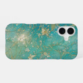 Ethereal Blue Sky and Botanical Pattern Phone Case iPhone 16ケース (裏面横)
