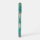 Ethereal Blue Sky and Botanical Pattern Phone Case iPhone 16ケース (右側面)