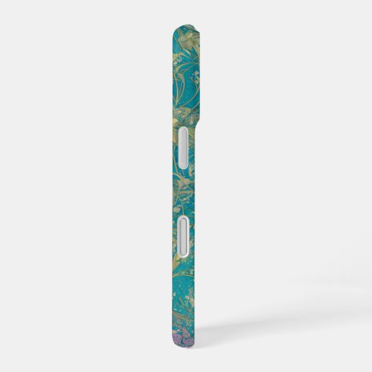 Ethereal Blue Sky and Botanical Pattern Phone Case iPhone 16ケース (右側面)
