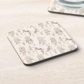 Ethereal Boho Dream Catcher Celestial Ceramic Tile コースター (左側)