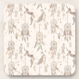 Ethereal Boho Dream Catcher Celestial Ceramic Tile コースター