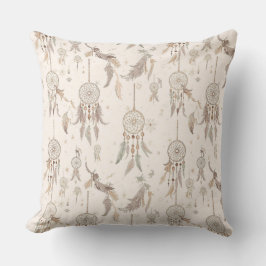 Ethereal Boho Dream Catcher Feathers Moon Stars クッション