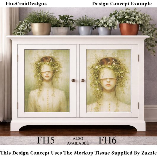Ethereal Botanical Background FH7 Decoupage 薄葉紙