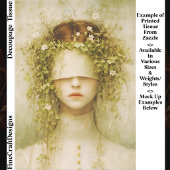 Ethereal Botanical Blindfold Woman FH6 Decoupage 薄葉紙