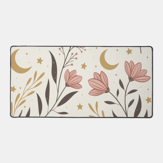 Ethereal Botanical Moonlit Pattern -フローラ デスクマット (正面)