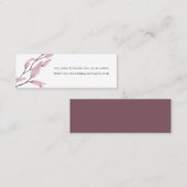 Ethereal Burgundy葉シッ結婚クのウェブサイト スキニー名刺 (正面/裏面)