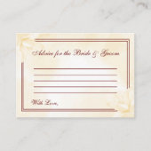 Ethereal Champagne Magnolia結婚の アドバイスカード (正面)