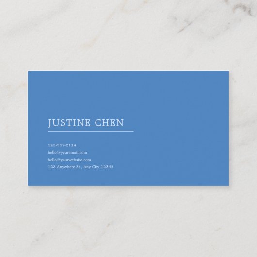 Ethereal Chinoiserie Blue Floral Pagoda Landscape 名刺 (裏面)