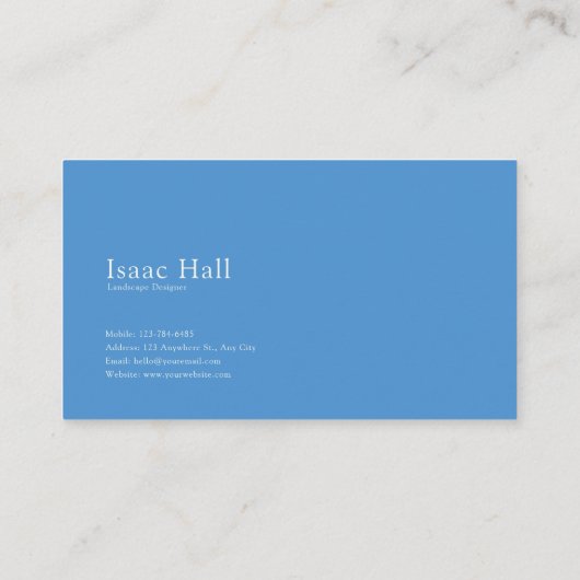 Ethereal Chinoiserie Blue Landscape White Floral 名刺 (裏面)