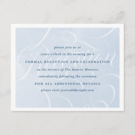 Ethereal Cloud Blue Waterカラースクリプト披露宴 エンクロージャーカード