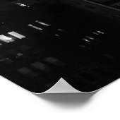 Ethereal Clouds: NYCスカイライン、エンパイアステートビルBW ポスター (角)