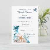 Ethereal Coastal Romance Bridal Shower 招待状 (スタンド正面)