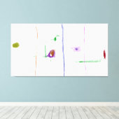 Ethereal Connections Minimalist Pastel Abstract A キャンバスプリント (インサイチュ (ウッドフロア))