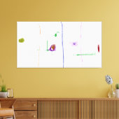 Ethereal Connections Minimalist Pastel Abstract A キャンバスプリント (インサイチュ (リビング))