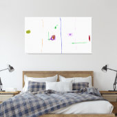 Ethereal Connections Minimalist Pastel Abstract A キャンバスプリント (インサイチュ (寝室))