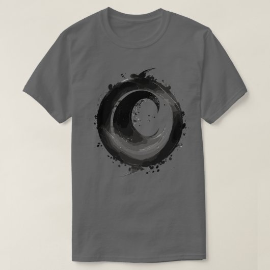 Ethereal Convergence印象的な黒い魔法円 Tシャツ (デザイン正面)