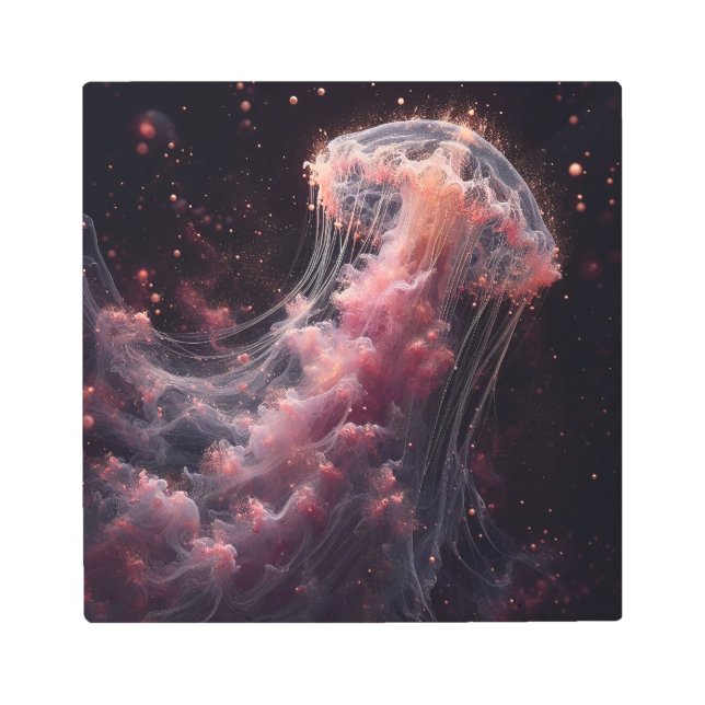 Ethereal Cosmic Clesy:スパの星雲の踊り メタルプリント (正面)