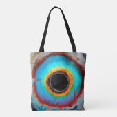 Ethereal Cosmic Eye Universum鮮やか抽象芸術 トートバッグ (裏面)