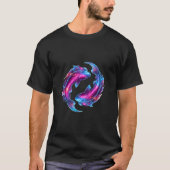Ethereal Cosmic Koi Fish T-Shirt | Vibrant Galaxy  Tシャツ (正面)
