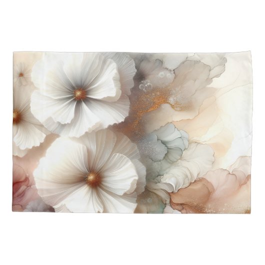 Ethereal Cosmos花 枕カバー (裏面-左)