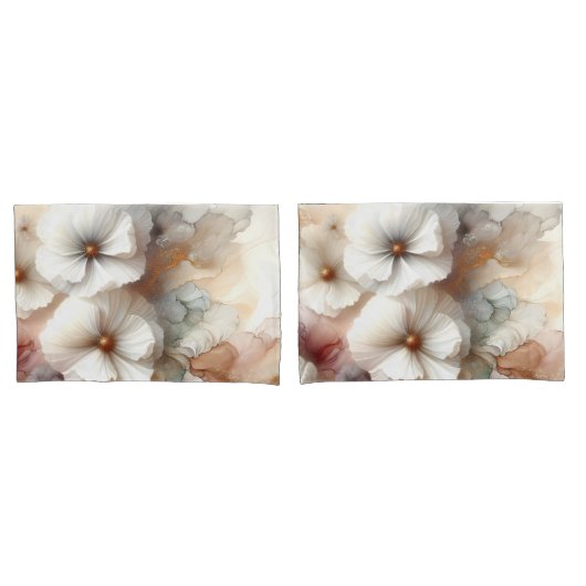 Ethereal Cosmos花 枕カバー (フロントセット)