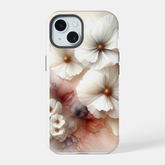 Ethereal Cosmos花 iPhone 15ケース (裏面)