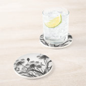 Ethereal Cosmos Bouquet永遠の白黒 コースター (側面)