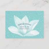 Ethereal Crystal Blue Magnolia結婚の アドバイスカード (裏面)